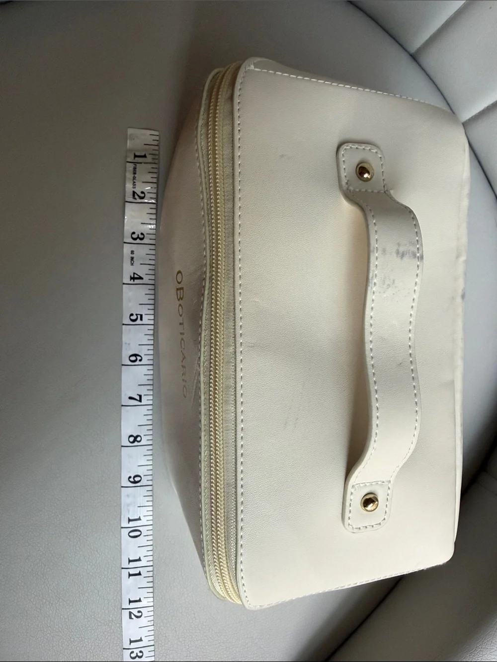 Cream Travel Cosmetic Case